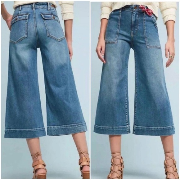 Anthropologie Denim - Pilcro & the Letterpress wide leg culotte Jeans